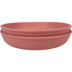 Filibabba Silikone Tallerken Rose (2 stk)