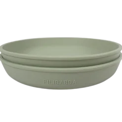 Filibabba Silikone Tallerken Green (2 stk)