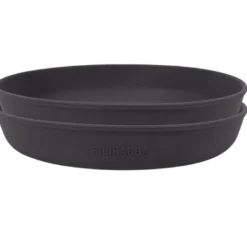 Filibabba Silikone Tallerken Stone Grey (2 stk)