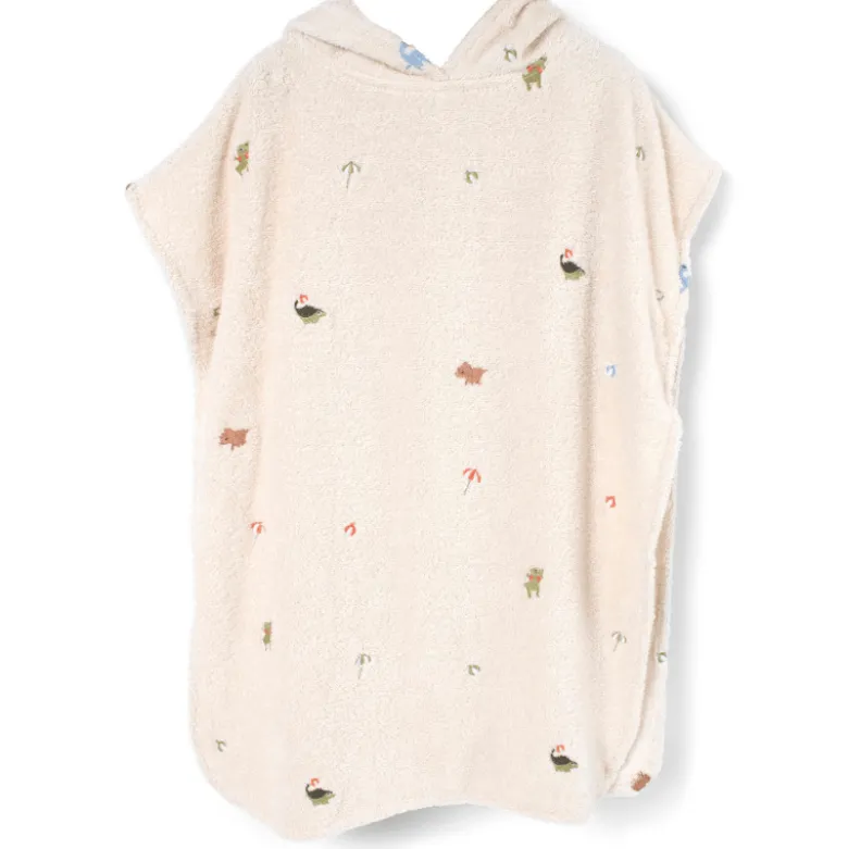 Filibabba Strandponcho M. Broderi Gots - Dino Beach (1 stk)