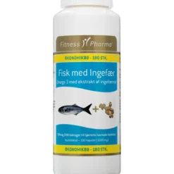 Fitness Pharma Fisk M. Ingefær (180 kapsler)