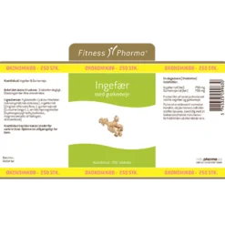 Fitness Pharma Ingefær M. Gurkemeje (250 tabl)