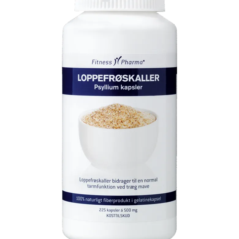 Fitness Pharma Loppefrøskaller Psyllium (225 kaps)