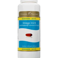 Fitness Pharma omega 3-6-9 m. A, D, E og K vitamin (180 stk)