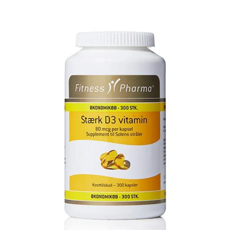 Fitness Pharma Stærk D3 vitamin (300 kap)