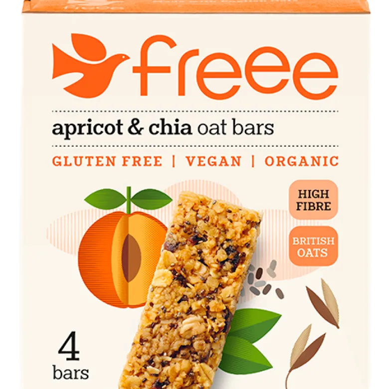 Freee Apricot & Chiafrø Flapjacks 4-pak (140 g)