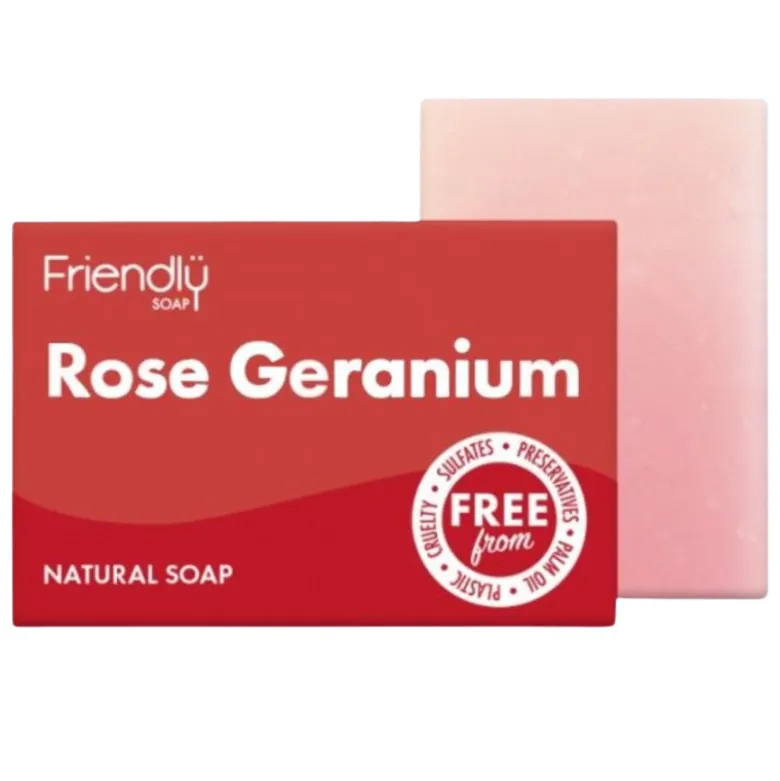 Friendly Rose og Geranium sæbe (95 g)