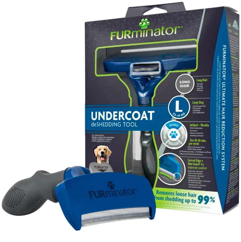 FURminator Deshedding Børste Til Store Hunde Lang Pels (1 stk)