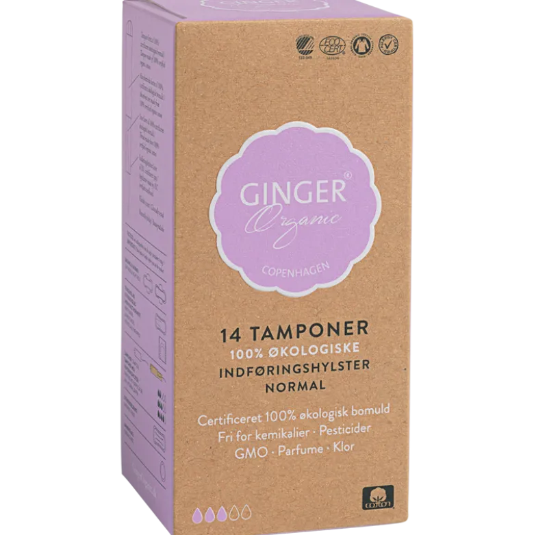 Ginger Organic Tampon m. Indføring Normal (14 stk)