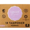 Ginger Organic Tampon u. indføringshylster Normal Ø (18 stk)