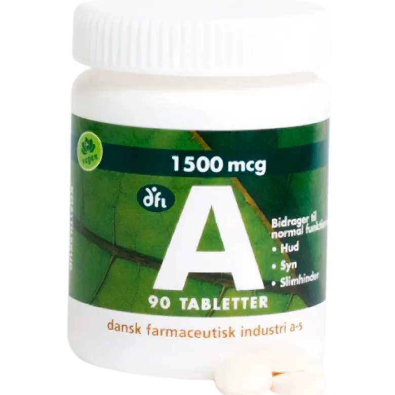 Grønne Vitaminer A-vitamin 1500 mcg (90 tabl)