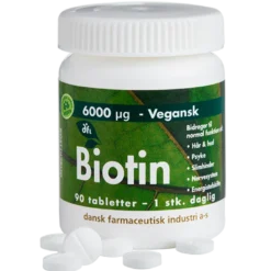 Grønne Vitaminer Biotin 6000 µg (90 tabl)