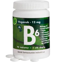 Grønne Vitaminer B6 12 mg Vegansk (90 stk)