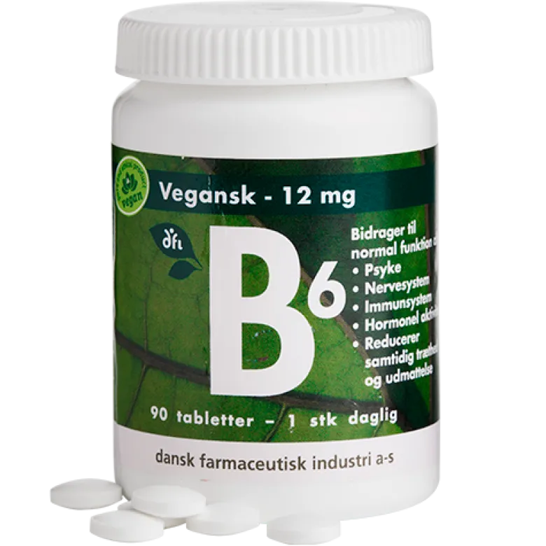 Grønne Vitaminer B6 12 mg Vegansk (90 stk)