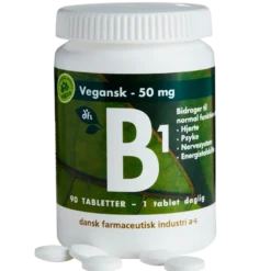 Grønne Vitaminer B1 50 mg Vegansk (90 tabl)