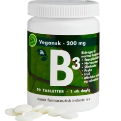 Grønne Vitaminer B3-vitamin 200 mg (90 tabletter)