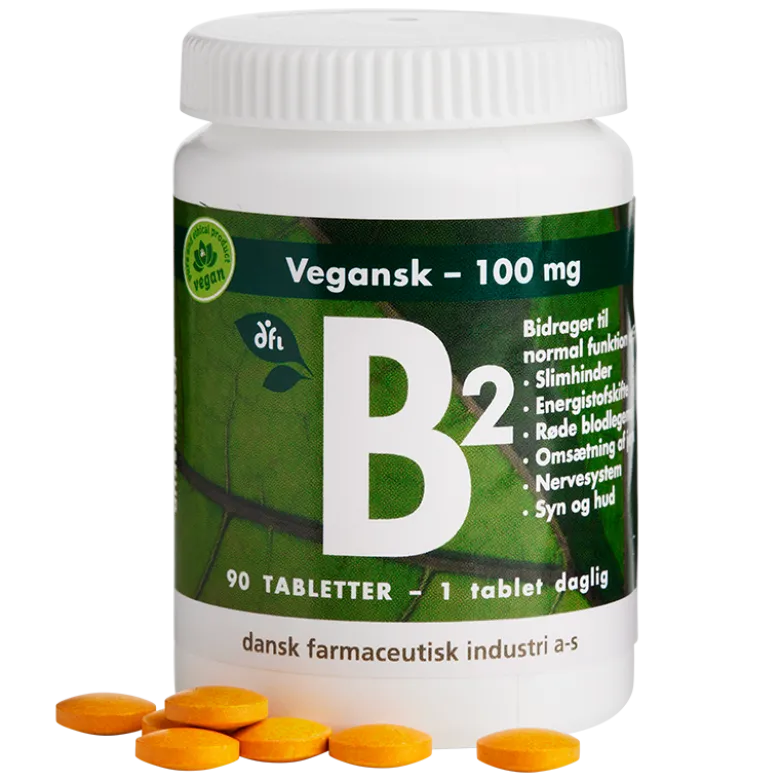 Grønne Vitaminer DFI B2 100 mg (90 stk)