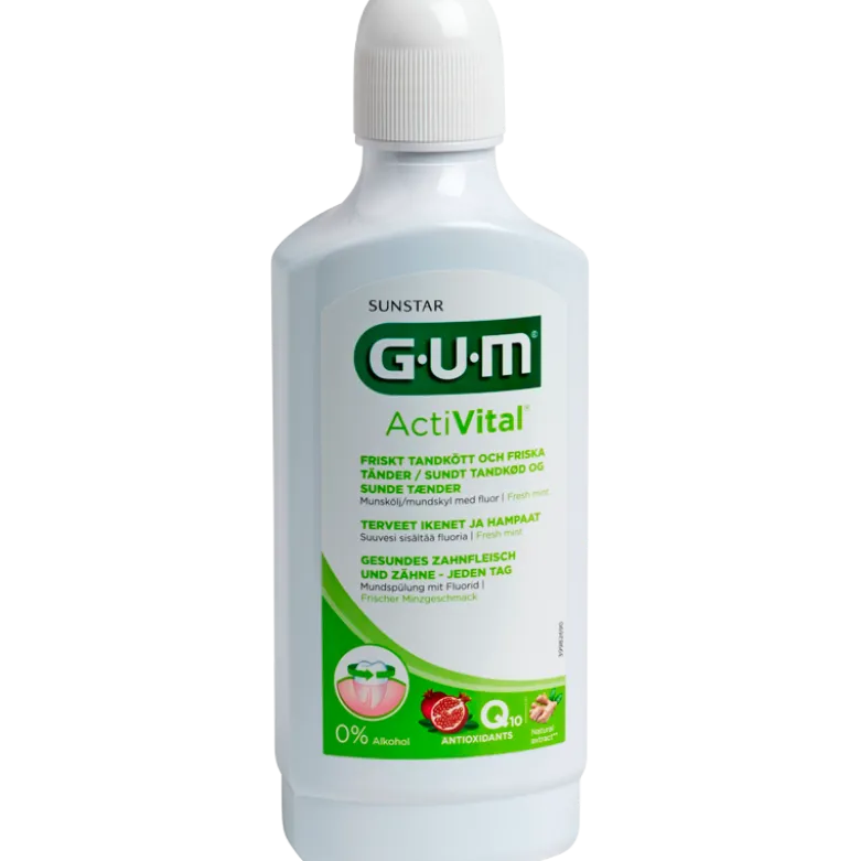 GUM Activital Fluor Mundskyl Q10 (500 ml)