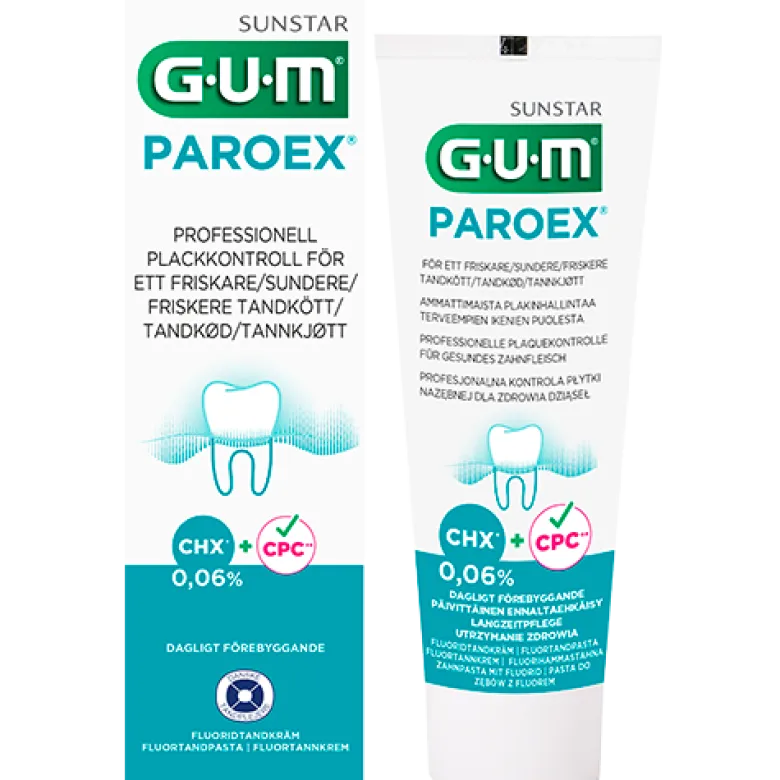 GUM Paroex 0,06% Klorhexidin Flour-tandpasta (75 ml)