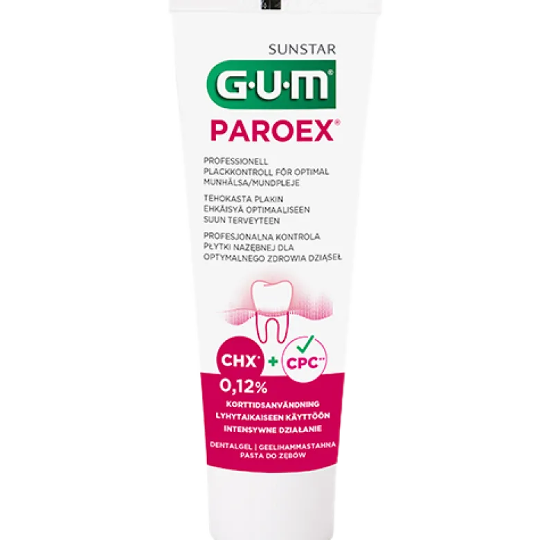 GUM Paroex 0,12% Klorhexidin Tandpastagel U. Fluor (75 ml)