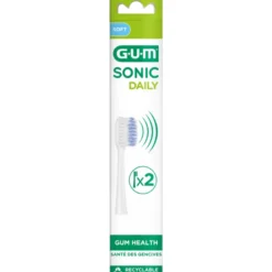 GUM Refill Sonic Hvid Børstehoveder (2 stk)
