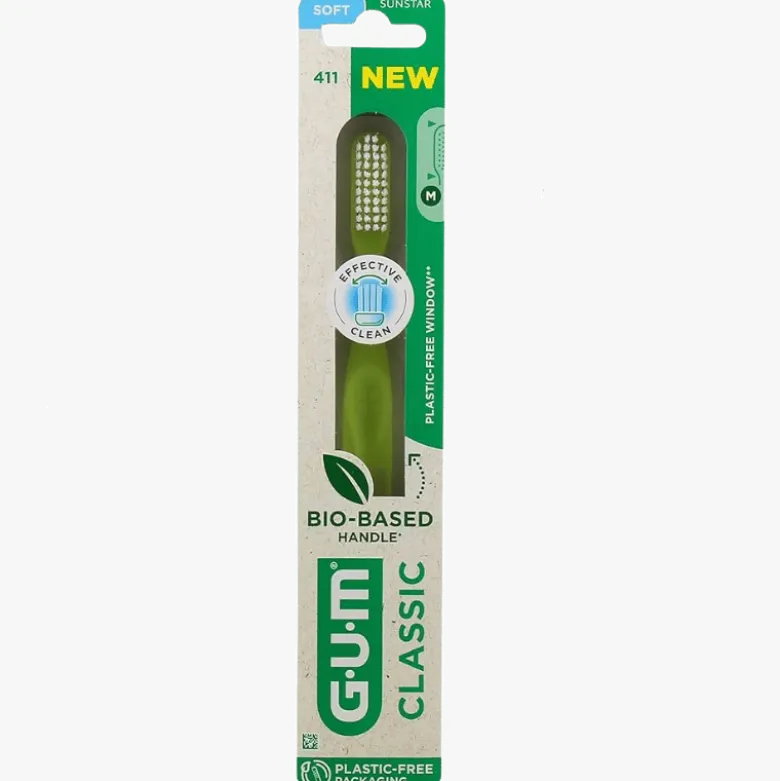 GUM Tandbørste Classic 411 Voksen Blød (1 stk)