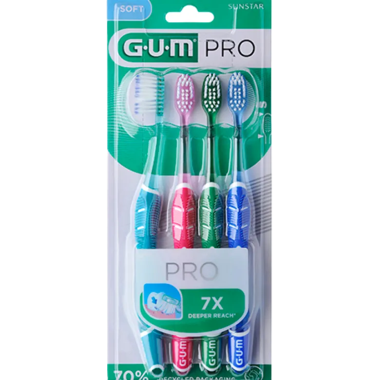 GUM Tandbørste Technique PRO Voksen Blød (4 stk)