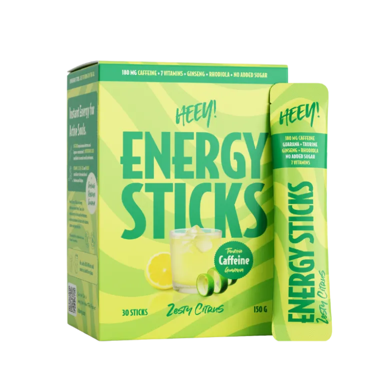 Heey! Energy Sticks Koffein + Guarana Zesty Citrus (30 stk)