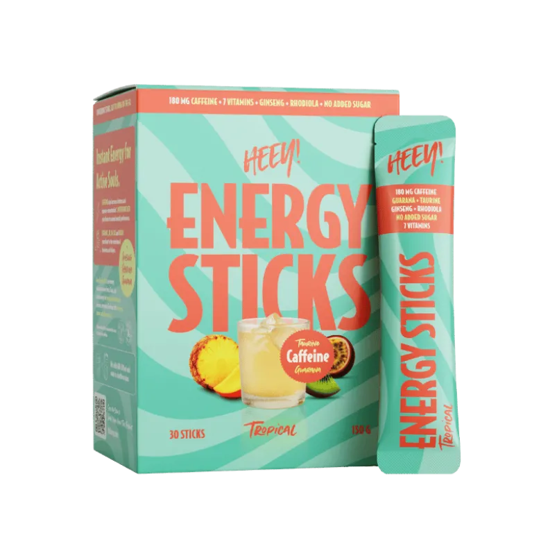 Heey! Energy Sticks Koffein + Guarana Tropical (30 stk)