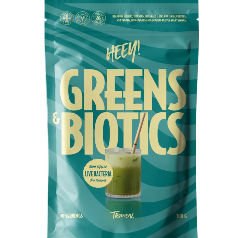 Heey! Greens & Biotics + Probiotics Tropical (300 g)