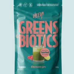 Heey! Greens & Biotics + Probiotics Raspberry Lime (300 g)