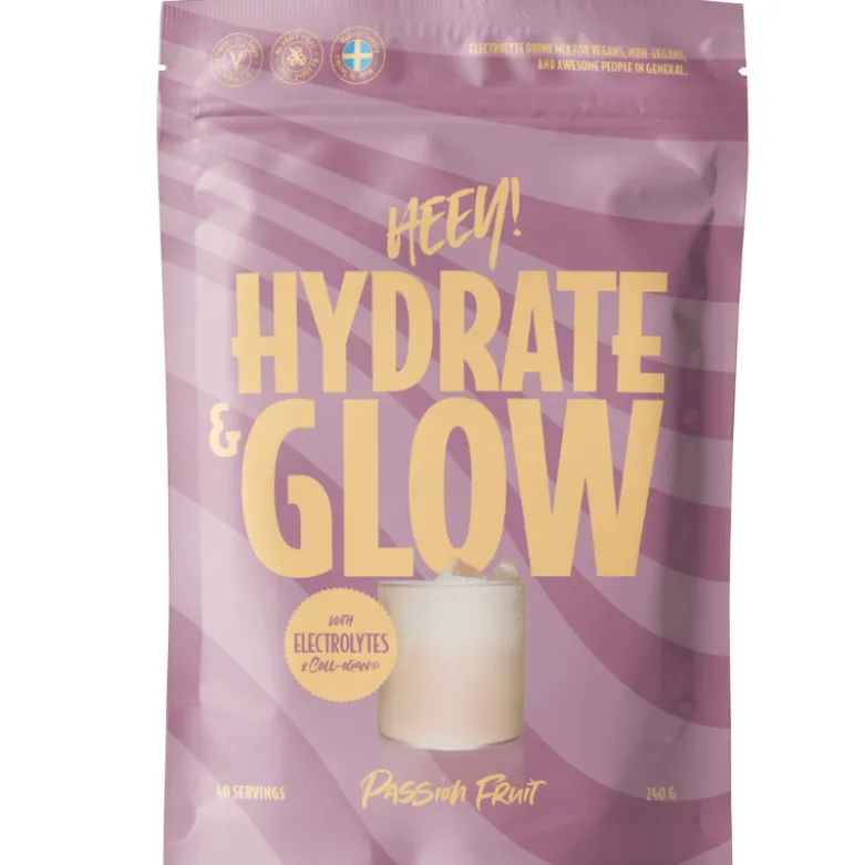 Heey! Hydrate & Glow Electrolytes + Vegan Collagen Passionfruit (240 g)