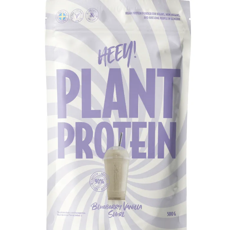 Heey! Vegan Plant Protein + Vitamin B12 Blueberry Vanilla Swirl (500 g)