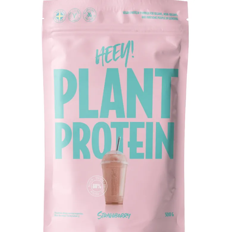 Heey! Vegan Plant Protein + Vitamin B12 Strawberry (500 g)