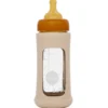Hevea Baby Sutteflaske I Glas Med Cover Sand (250 ml)