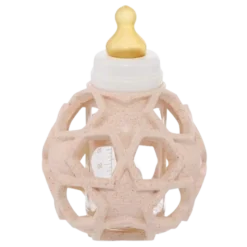 Hevea 2in1 Baby Glass Bottle Peach (1 stk)