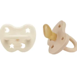 Hevea Naturgummi Sut, Baby 3-36 Måned Milky White & Sand (1 sæt)