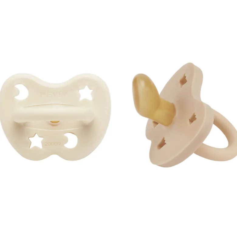 Hevea Naturgummi Sut, Baby 3-36 Måned Milky White & Sand (1 sæt)
