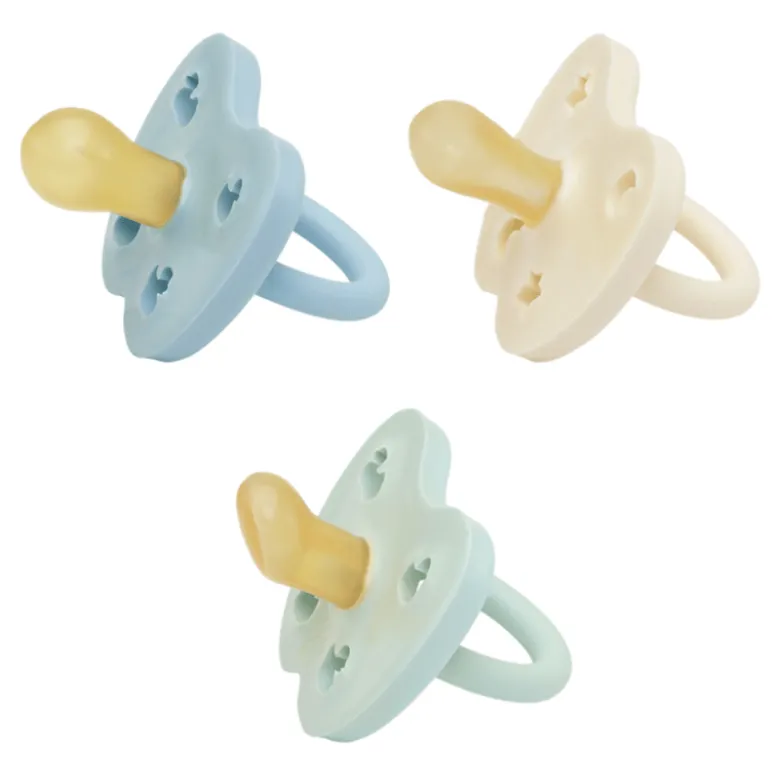 Hevea Naturgummi Sut Boy Mix, Nyfødt Mellow Mint, Milky White, and Baby Blue (1 sæt)