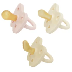 Hevea Naturgummi Sut Girl Mix, Nyfødt 0+ Måned Powder Pink, Cream, and Milky White (1 sæt)