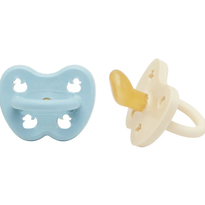 Hevea Naturgummi Sut, Nyfødt Baby Blue & Milky White (1 sæt)