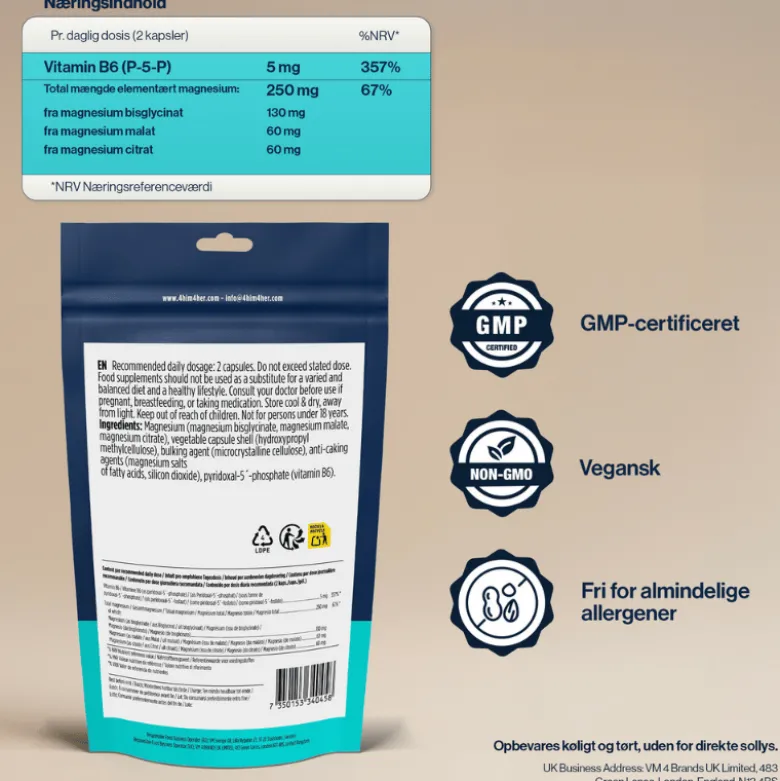 4 Him & Her Magnesium Glycinate Complex (90 kaps)