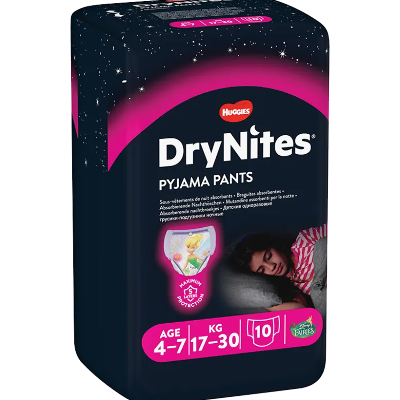 Huggies DryNites 4-7 År Girl (10 stk)