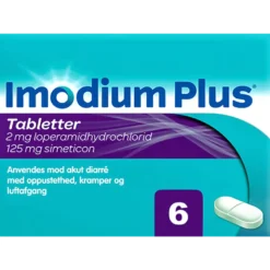 Imodium Plus Tabletter 2+125mg (6 stk)