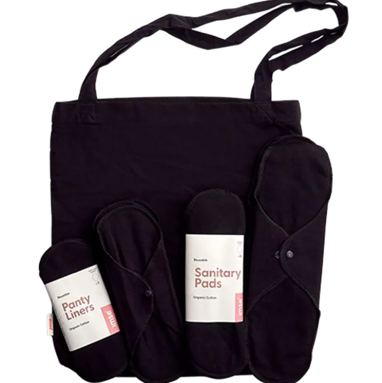 ImseVimse Start Kit Sanitary Pads Black (1 sæt)
