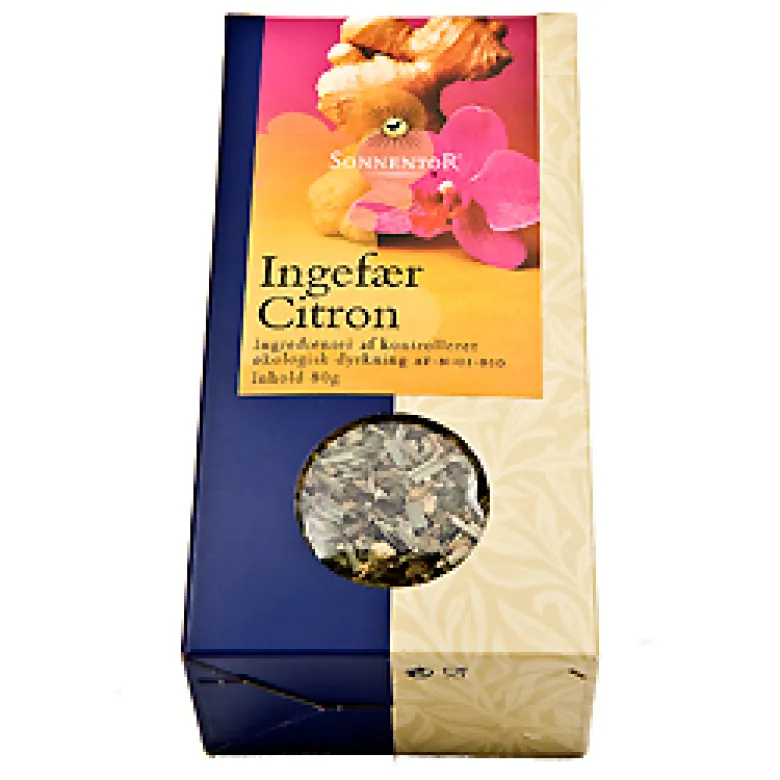 Ingefær Citron Te, Sonnentor Ø 80 gr.