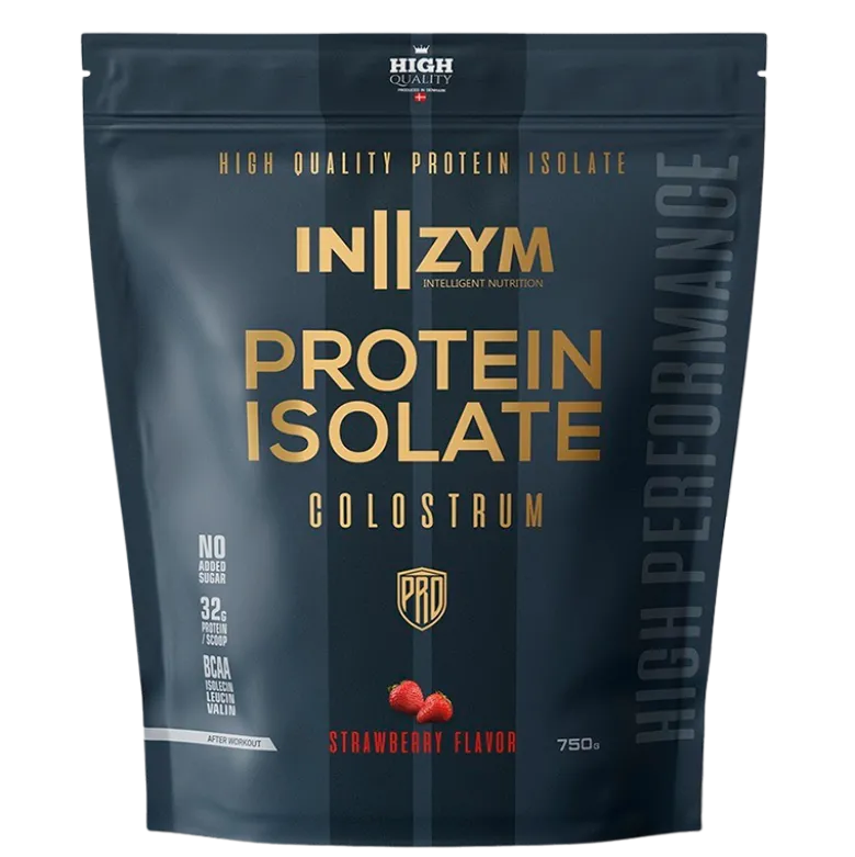 IN||ZYM Protein Isolate Colostrum - Jordbær (750 g)