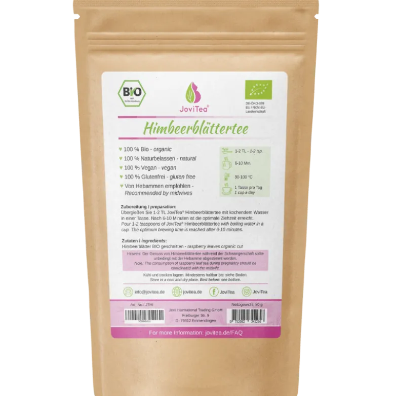JoviTea Hindbærblad Te Ø (80 g)
