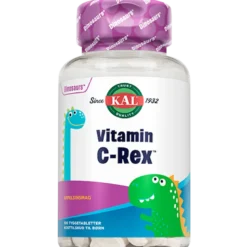 Kal DinoSaurs vitamin C-Rex Appelsinsmag (100 tyggetab)