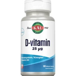Kal D-vitamin 25 mcg (100 kapsler)